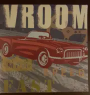 oopsy daisy canvas wall art “Vroom Car” 6x6