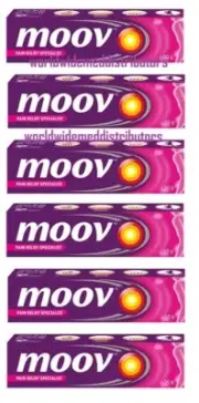 Moov Ayurvedic Ointment Formula Nilgiri Oil Fast Pain Relief Cream 50g-Pack of 6