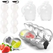 4 Grid Large Cube Whiskey Ice Ball Maker Mold Round Wine Sphere Silicone Mould