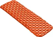 Perfk Camping Sleeping Pad, Camping Air Mattress with Storage Bag, Comfortable Inflatable Sleeping Mat for Tent Traveling, Orange