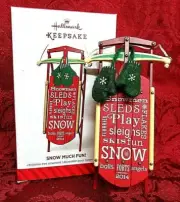 HALLMARK 2014 SLED ORNAMENT~SNOW MUCH FUN