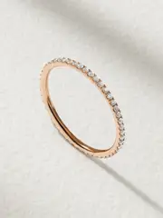 [Ileana Makri] Ileana Makri - Thread 18-karat Rose Gold Diamond Eternity Ring - 5 1/2 5 1/2 Gold
