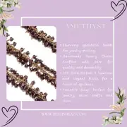Amethyst Gemstone Rosary Chain, 24K Gold Plated, Faceted Rondelles