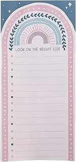 Karma, Large Magnetic Notepads, Notepads for Grocery List, Shopping List, to-Do List, Reminders, Strong Magnetic Back, Memo Notepad 100 Sheets Per Pad, Cute Colorful Designs - Rainbow