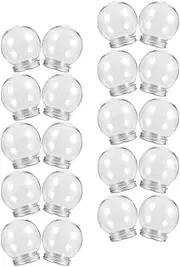 20pcs Fillable Water Globe Making Prop Plastic Snow Globe Round Globes