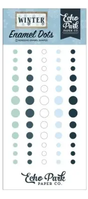 1 Pack Echo Park Paper WINTER Decorative Enamel Dots
