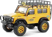 Fms 1/24 RC Crawler, FCX24M Land Rover Defender 90, 2.4Ghz Off-Road RC Rock Crawler with Lighting Effects, Speed Switch and Accessory Packs, RC Cars for Adults