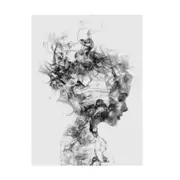 Modern Black&White Girl Canvas Print Paintings Wall Art Picture Poster Decoration