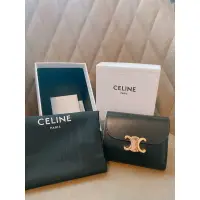 在飛比找蝦皮商城精選優惠-國外購回 CELINE 三折短夾 錢夾 羊皮翻蓋錢包 10D