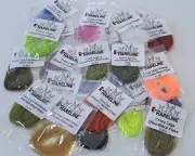 Hareline Crazy Legs Fly Tying 5 Skirts Pack Flake Sparkle 27 Different Colors