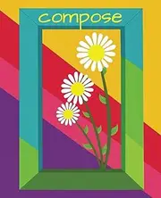Framed Daisies Writing Journal: Composition Notebook Wide Rule 100 pages