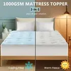 LINENOVA Double-sided Cooling & Warm Bamboo Mattress Topper S/D/Q/K BED 2024 AU