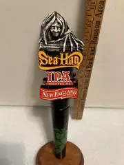 NEW ENGLAND BREWING SEA HAG IPA CREEPY OLD WOMAN beer tap handle. MASSACHUSETTS