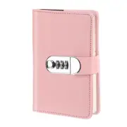 A6 Diary with Lock Journal with Lock Cute Leather Notebook Journal Pink