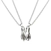 New Simple Creative Hands Holding Magnetic Clasp Couple Necklace Magnet Attracti