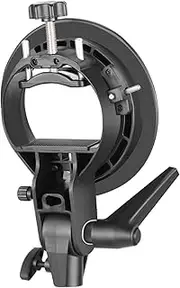 NEEWER S Type Bracket Holder with Bowens Mount for Square Head Flash Speedlite Compatible with Godox AD200Pro NEEWER Z760 NW760 NW700 TT560 Q3, Large Handle, Umbrella Mount, ST-FS
