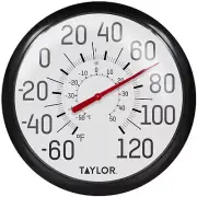 Taylor Precision Outdoor Bold Dial Large 13.25-inch Patio Wall Thermometer