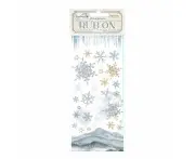 Stamperia Rub-On 4"x 8.5" - Create Happiness Dewdrops - Snowflakes