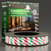 Candy Cane LED Rope Light, Christmas Outdoor Rope Lighting -4 F Cold Resistan...