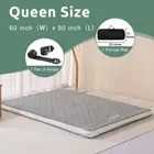 BOZTIY Sleeping Pad Queen Foldable Roll Up Mattress Polyester Fill GrayPlus