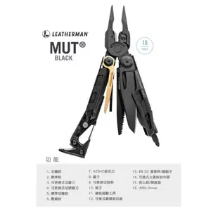 Leatherman 25年保固 MUT 多功能工具鉗 綠色尼龍套 LE 833084 綠野山房