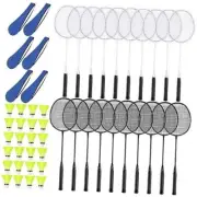 20 Pcs Badminton Rackets Set with 24 Shuttlecocks and 6 Carrying Bags, Sturdy