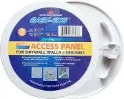 Round Access Panel 6.5" Spring-Clip Plastic White (Pack of 2)