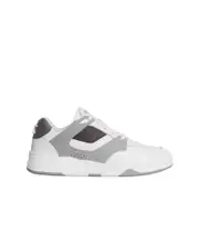 CELINE TRAINER CT-09 LOW LACE-UP SNEAKER in CALFSKIN AND MESH 39 Optical White/Gray