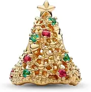 [PANDORA] 769226C01 Christmas Tree Charm, One size, Sterling Silver, No Gemstone