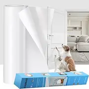 AGDSCVNG Cat Couch Scratch Protector 30x300CM – 0.15mm Thick Clear Anti Scratch Furniture Tape for Sofa, Door, Bed – 10 Pins + Scraper, Pet Safe & Easy to Cut