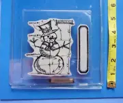 buy4=freeship rubber stamp design your own snowman Frosty