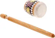 WESIEVYA Frog Caller Hand Felt Head Bass Drum Mallets Percussion Sticks Buzzers Bat Mallet Hummer Drum Hammer Bass Percussion Sticks Bass Drum Sticks