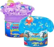 ToysButty 2 Slime Pack Clear Crystal Slime & Cloud Slime Kit for Girls Boys, Create with Kids Ocean Theme, Premade Slime Making kit, 8 Slime Accessories, 2 Big Slime Charms Putty Set Toy Slime Kits