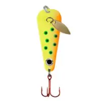Northland Tackle Thumper Spoon 1/8 oz - Super Glow Sneeze - #10 Treble Hook