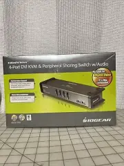 Iogear GCS1764 Miniview DVI 4-Port USB KVMP Switch with Audio