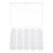 Prewound Sewing Bobbin Thread Set of 25pcs with Storage Plastic Case, White