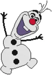 CROSS STITCH+ CRAFT PATTERN Frozen Movie Snowman Olaf Winter Snow Carrot Nose