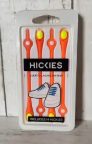 Hickies Elastic Lacing System 14 Units No Tie Slip-On Regular Orange Yellow