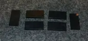(6) 2x4 Black Smooth Finishing Tile Bricks ~ Lego ~ NEW ~ Castle