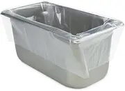 PanSaver Hotel Clear Pan Liners for Easy Clean Up - Disposable Buffet Pan Liners, Ovenable up to 400F (Third and Quarter Pan Medium and Deep Pan Liner - 19 x 14 in)