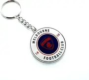 Melbourne Demons AFL Team Round Logo Metal Keyring
