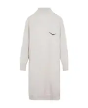 Brunello Cucinelli Turtleneck Knitted Dress S,M White