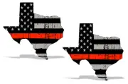 Red Lives Matter Texas American Flag Stickers Fireman Decals For Hydro Flask