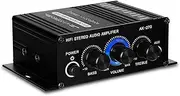 AK270 o 2-Channel Stereo Power Amplifier Portable Sound Amplifier AUX Input Speaker Amp for Car and Home