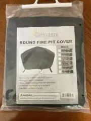 Sunnydaze Decor 30 in. Black Durable Weather-Resistant Round Fire Pit Cover