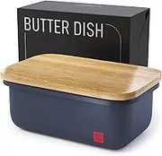Butter Dish with Lid - Countertop & Fridge Butter Keeper, Container & Holder, Large and Small Tray with Lid, Storage Box, Mantequillera