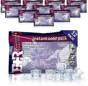 Disposable Cold Compress Therapy Instant Ice Pack for Injuries 4.5" x 7" - 12 Pack