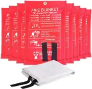 Fire Blankets 8 Pack Emergency for Kitchen Home,1X1M Emergency Fire Retardant Bl