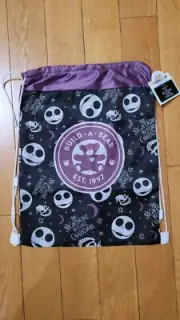 Build A Bear Black/Purple Nightmare Before Christmas Drawstring Bear Holder NWT