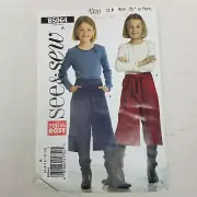 See & Sew Girls Plus Size Guachos Pants Sewing Pattern B5064 Sizes 7 8 10 12 14